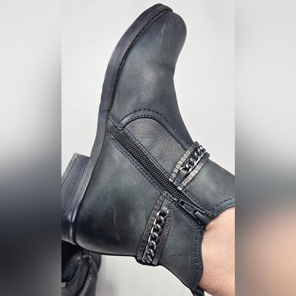 Bugatti Women's Green V3737-1 460 Biker Ankle Side Zip Boots Size EUR 36 US 6 - Picture 7 of 16